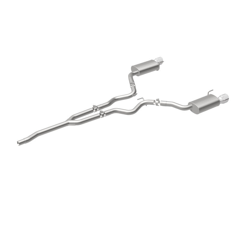 MagnaFlow Cat Back, SS, 2.5in, Street, Dual Split Polished 4.5in Tips 2015 Ford Mustang Ecoboost exhaust system