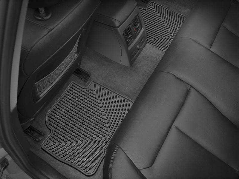WeatherTech 12+ BMW 3-Series (F30) Rear Rubber Mats - Black in vehicle