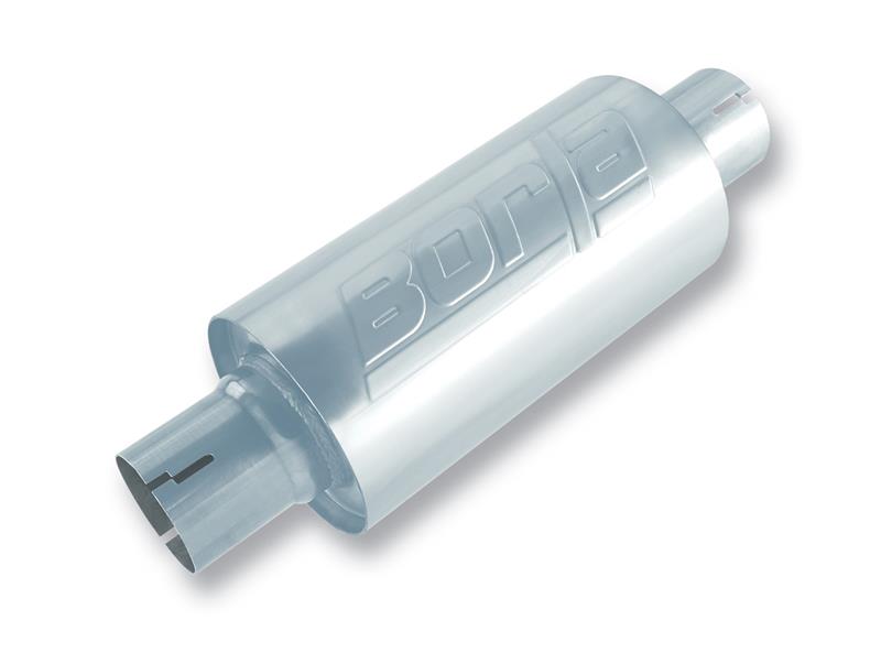 Borla S-Type Muffler 2.5in Inlet/Outlet 5in Round x 10in w/Notch for performance offroad parts