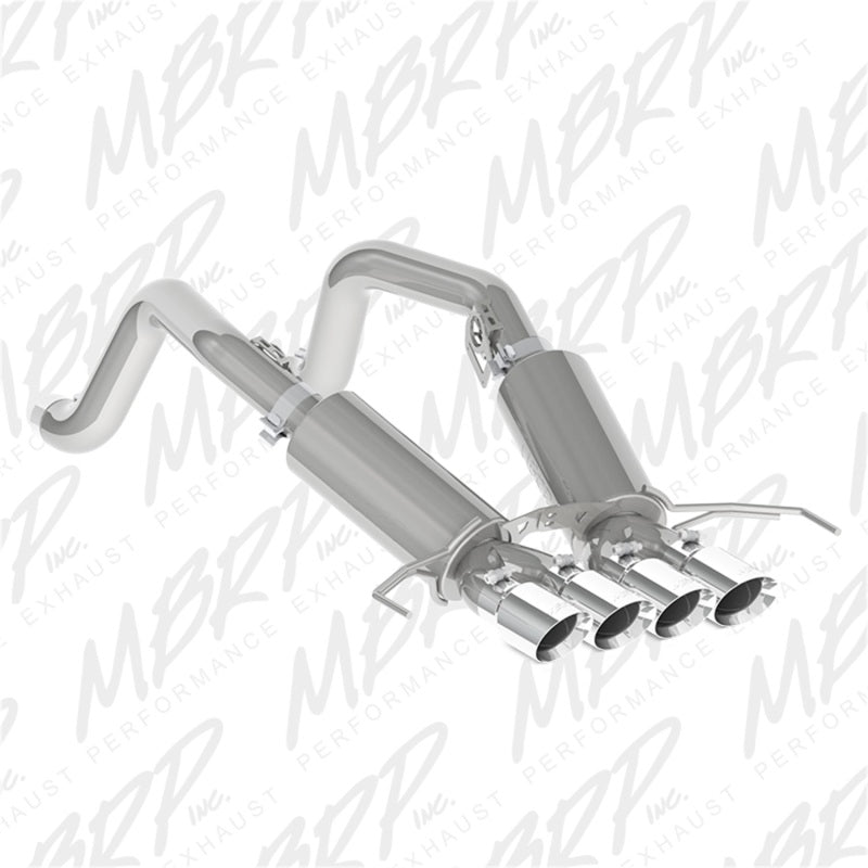 MBRP 14-19 Chevy Corvette V8 6.2L 3in T304 Dual Axle Back w/ 4in Quad Dual Wall Tips Secondary image