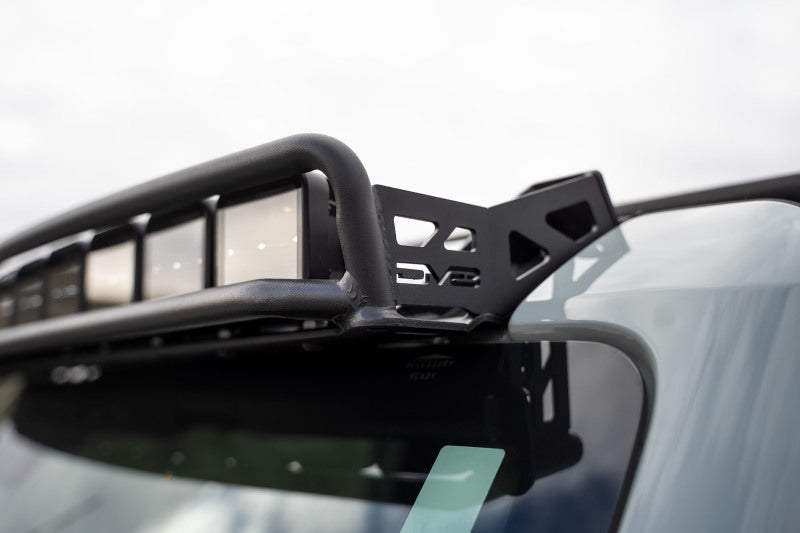 DV8 21+ Ford Bronco Curved Light Bracket for 12 3in. Pod Lights mounted on vehicle roof