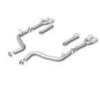 MagnaFlow Axle-Back, SS, 2.5in, Quad Split Rear 3.5in Tip 2015 Dodge Challenger 3.6L V6 exhaust system parts
