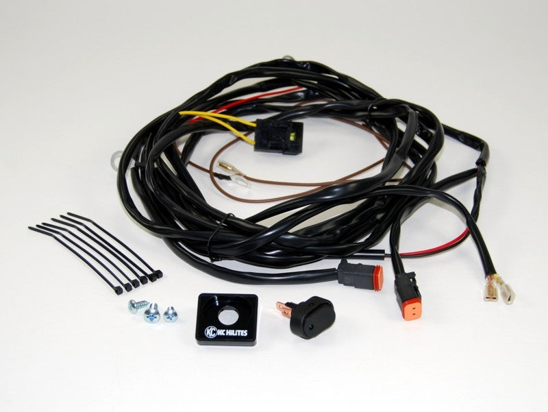 KC HiLiTES Wiring Harness for (2) Lights w/2-Pin Deutsch Connectors (110w Max Total) with included components