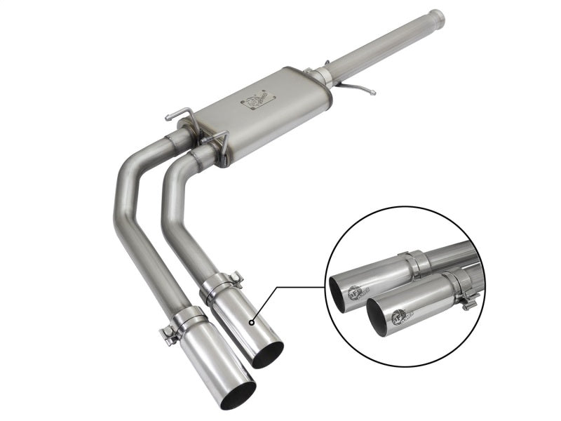 aFe Rebel Series CB 3in Middle Side Exit SS Exht w/Polish Tips 09-16 Chevy Silverado/GMC Sierra 1500 Secondary image
