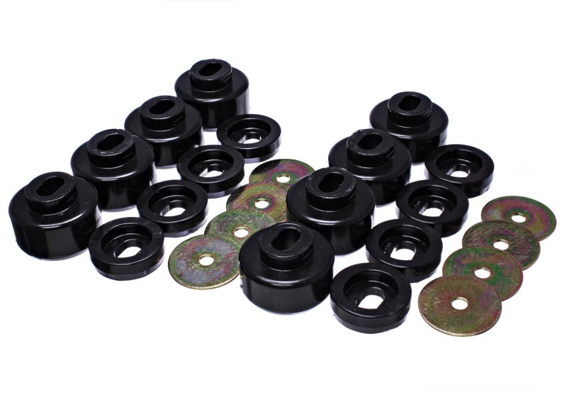 Energy Suspension 07-10 Chevy K2500/3500HD Body Mount Set - Black for performance offroad parts and suspension lift kits.