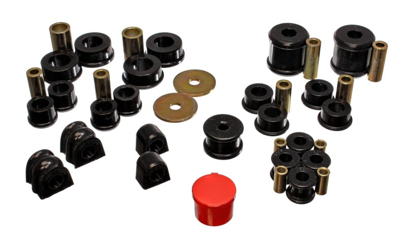 Energy Suspension 02-06 Subaru Impreza/WRX Black Hyper-Flex Master Bushing Set for offroad performance upgrades.