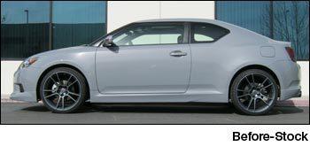 Eibach Sportline Kit for 11 Ford Mustang Convertible 3.7L-V6/5.OL-V8 before stock modification side view