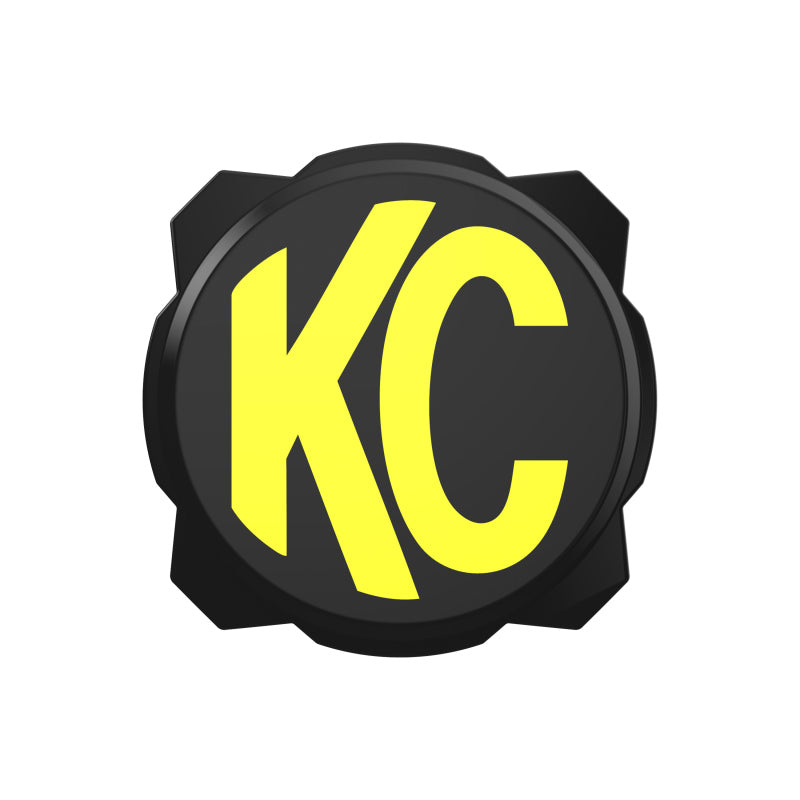 KC HiLiTES 6in. Hard Cover for Gravity Pro6 LED Lights (Single) - Black w/Yellow KC Logo Main image