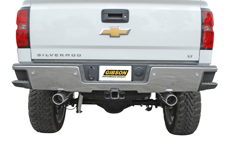 Gibson 15-18 Chevrolet Silverado 1500 LS 5.3L 3in/2.25in Cat-Back Dual Split Exhaust - Aluminized Secondary image