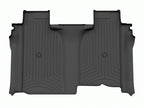 WeatherTech 2019+ Chevrolet Silverado 1500 Crew Cab Rear FloorLiner - Black for offroad performance upgrades.