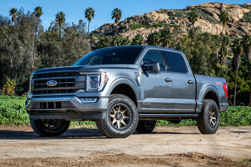 ICON Rebound 17x8.5 6x135 6mm Offset 5in BS 87.1mm Bore Bronze Wheel on Ford truck