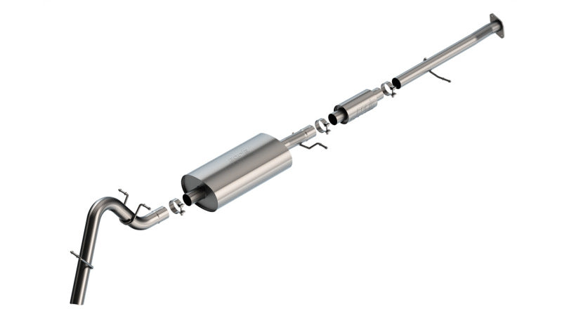 Borla 23-24 Chevrolet Colorado / 23-24 GMC Canyon S-Type Catback Exhaust w/Turndown Tips parts layout Main image