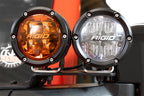 Addictive Desert Designs21-23 Ford Bronco/Raptor Dual Ditch Light Brackets with amber and clear pod lights
