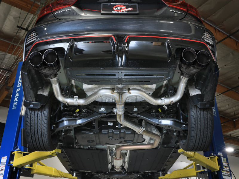aFe 22-24 Kia Forte GT 1.6L 3in-2.5in 304 Stainless Steel Axle-Back Exhaust w/ Black Tips Secondary image