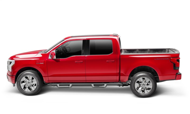 N-Fab EPYX 15-19 Ford F-150/17-19 Ford F-250/F-350 Superduty SuperCrew - Cab Length - Tex. Black truck side view