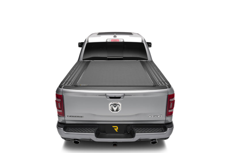 BAK 19-21 Dodge Ram w/ Ram Box Revolver X4s 5.7ft Bed Cover (New Body Style 1500 Only) on silver truck