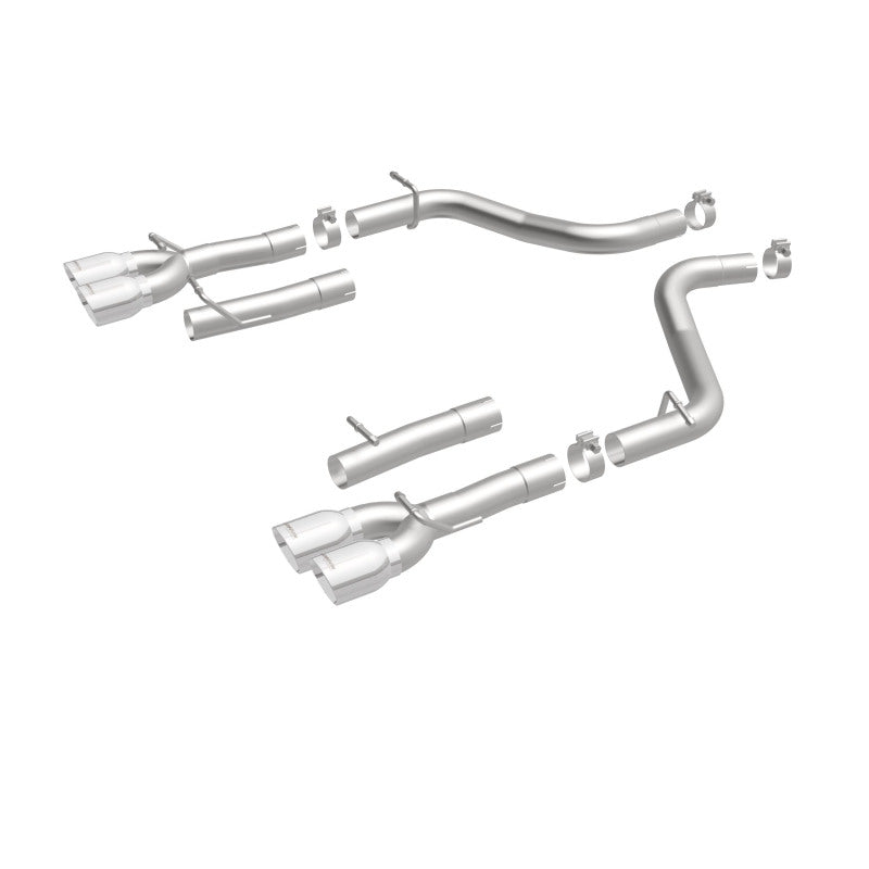 MagnaFlow Axle-Back, SS, 2.5in, Quad Split Rear 3.5in Tip 2015 Dodge Challenger 3.6L V6 exhaust system components