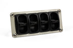 Air Lift 4-Way Manual Control System 100% Duty 1/4in Line 4 Gal. Tank switch plate for offroad performance upgrades.