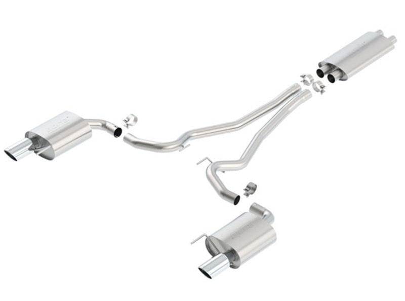 Borla 15-16 Ford Mustang GT / Convertible 5.0L AT/MT EC-Type CB SS Single Round Rolled Tips Exhaust Secondary image