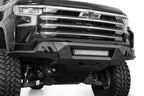 Addictive Desert Designs2022+ Chevrolet Silverado 1500 Black Label Front Bumper with LED light bar and offroad parts.