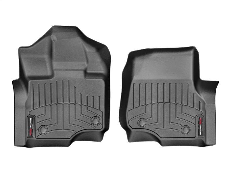 WeatherTech 15 Ford F-150 (Supercrew and Supercab Only) Front FloorLiners - Black, durable floor protection for trucks.