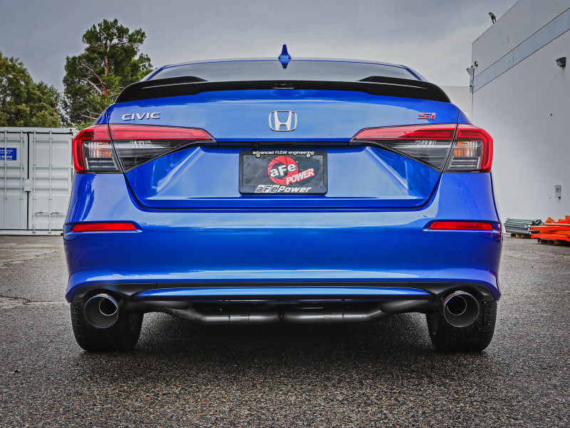 aFe POWER Takeda 22-23 Honda Civic Si I4-1.5L (t) 2.5in to 3in 304 SS CB Exhaust - Blue Flame Tips Secondary image