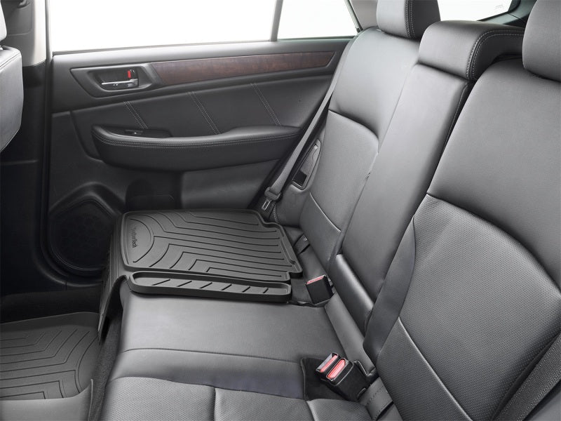 WeatherTech Child Car Seat Protector - Black (Individually Boxed) installed in car seat.