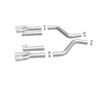 MagnaFlow Axle-Back, SS, 3in, Quad Split Rear 3.5 Tips 2015 Dodge Challenger incl SRT Hellcat exhaust system components
