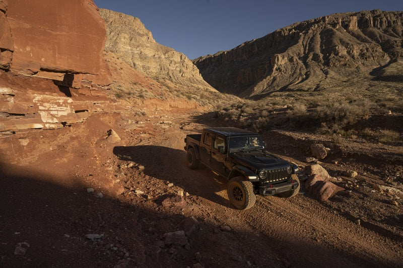 Fox 20+ Jeep JT Gladiator 2.0 Performance Series Remote Reservoir Front Shock 2-3in Lift on off-road trail