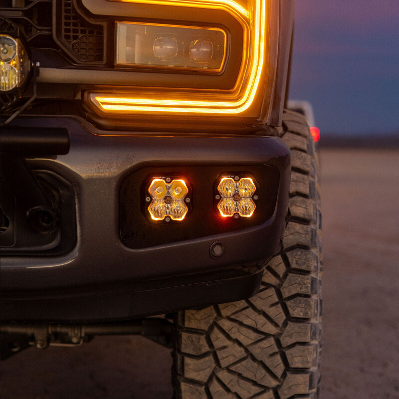 Baja Designs 2023+ Ford SD Squardon Pro 2.0 Dual Fog Pocket Kit Upfitter (Multi Patterns) - Clear Secondary image