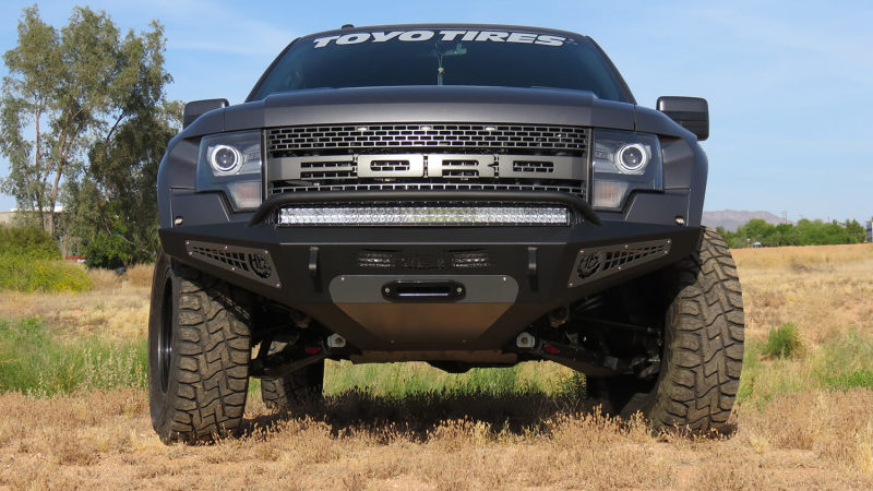 Addictive Desert Designs 10-14 Ford F-150 Raptor HoneyBadger Front Bumper w/ Winch Mount Secondary image