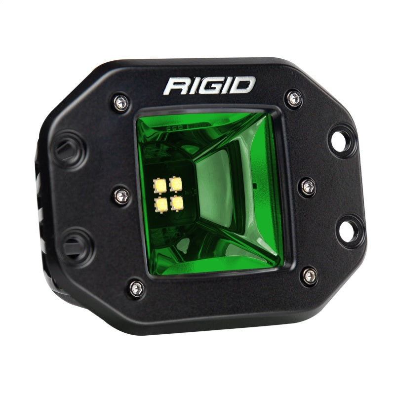 Rigid Industries Radiance+ Scene RGBW Flush Mount - Pair with green backlight for offroad lighting and electrical enhancements.