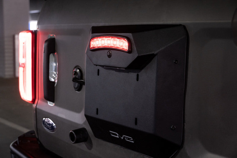 DV8 21-22 Spare Tire Delete with integrated lights for Bronco