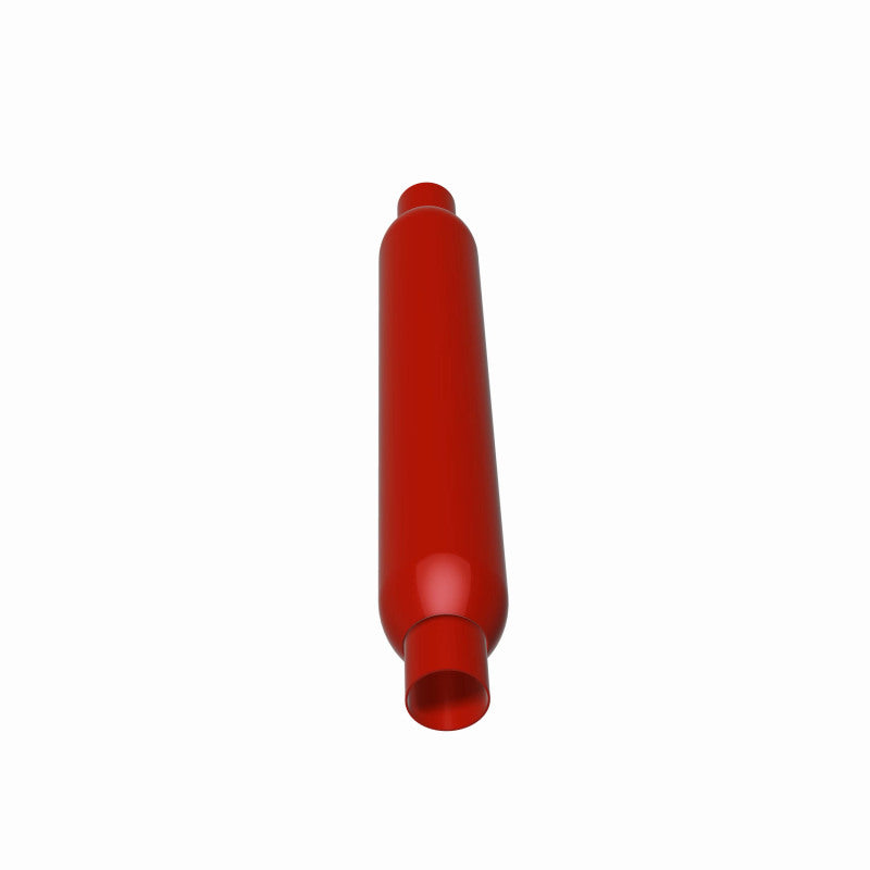 MagnaFlow Muffler Red Pack Series Glasspack 3.5in Rd 22in Body Length 2in/2in Inlet/Outlet for performance upgrades