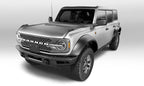 Bushwacker 2021+ Ford Bronco 4-Door Extend-A-Flares 4pc - Black on silver Bronco SUV