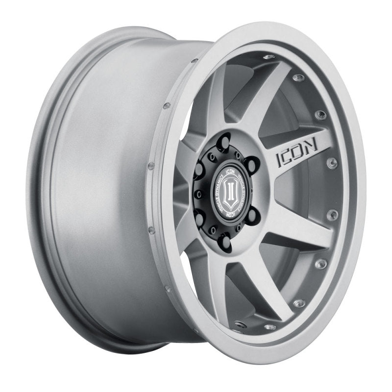 ICON Rebound Pro 17x8.5 6x5.5 0mm Offset 4.75in BS 106.1mm Bore Titanium Wheel for offroad performance upgrades