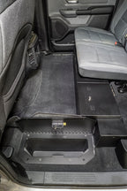 Tuffy Infloor Lid W/ Keyed Lock For Ram Trucks Crew Cab installed in a truck's hidden compartment.