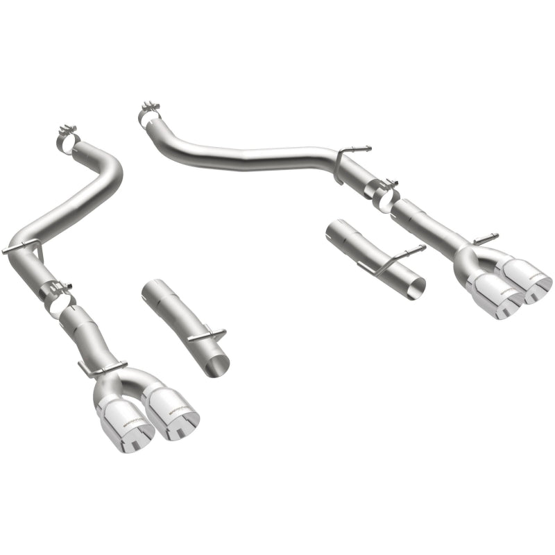MagnaFlow Axle-Back, SS, 2.5in, Quad Split Rear 3.5in Tip 2015 Dodge Challenger 3.6L V6 exhaust system parts