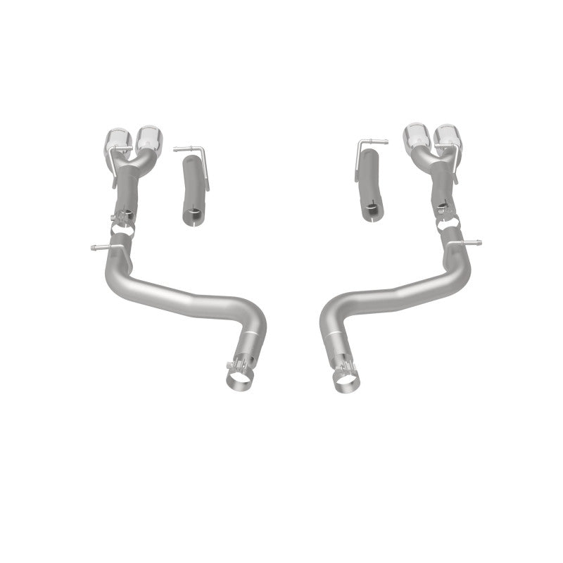 MagnaFlow Axle-Back, SS, 2.5in, Quad Split Rear 3.5in Tip 2015 Dodge Challenger 3.6L V6 performance exhaust system parts