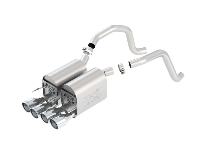 Borla 05-08 Chevrolet Corvette Coupe/Conv 6.0L/6.2L 8cyl Aggressive ATAK Exhaust (rear section only) with polished tips