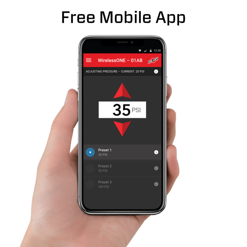 Air Lift Wireless One (2nd Generation) app for air pressure