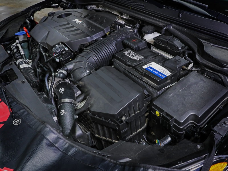 aFe 19-22 Hyundai Veloster N L4 2.0L (t) BladeRunner 2-3/4in Aluminum Cold Charge Pipe - Black Secondary image