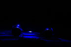 KC HiLiTES C-Series RGB LED Rock Light Kit (Incl. Wiring) - Set of 6 in blue lighting effect
