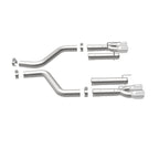 MagnaFlow Axle-Back, SS, 3in, Quad Split Rear 3.5 Tips 2015 Dodge Challenger incl SRT Hellcat exhaust system parts