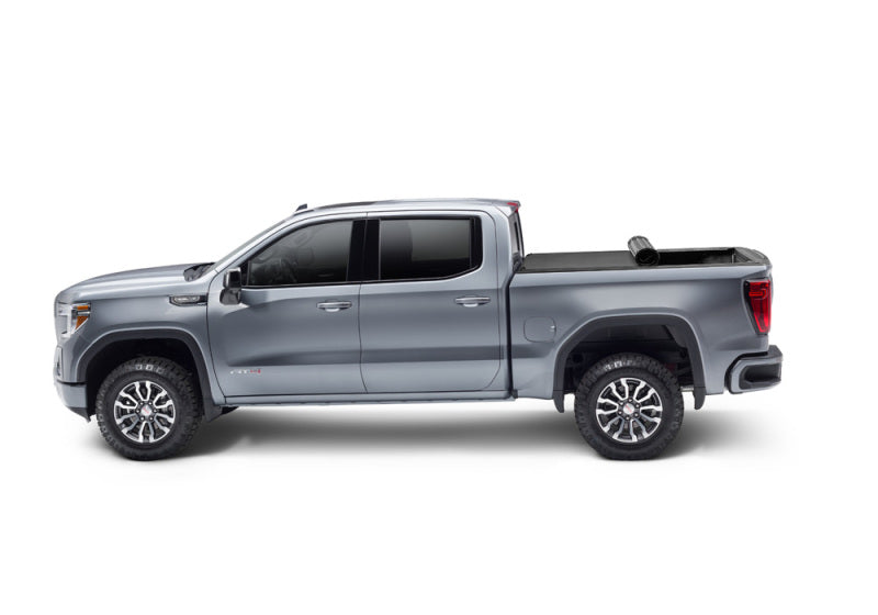 BAK 19-21 Chevy Silverado/GM Sierra Revolver X4s 5.10ft Bed Cover (New Body Style) on silver truck exterior.