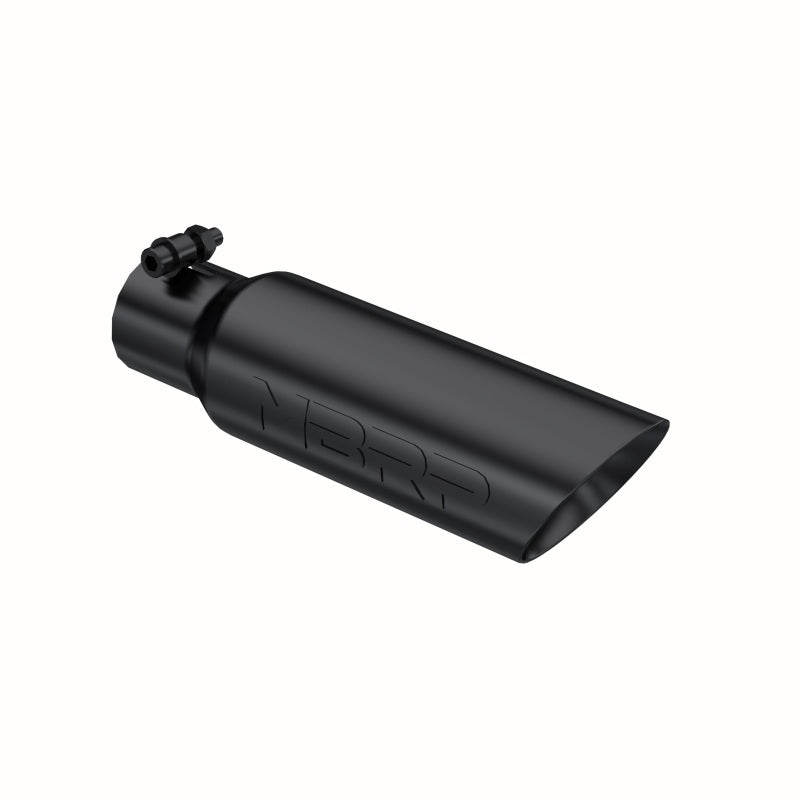 MBRP Universal Tip 3.5 O.D. Dual Wall Angled 2.5 inlet 12 length - Black Finish Secondary image