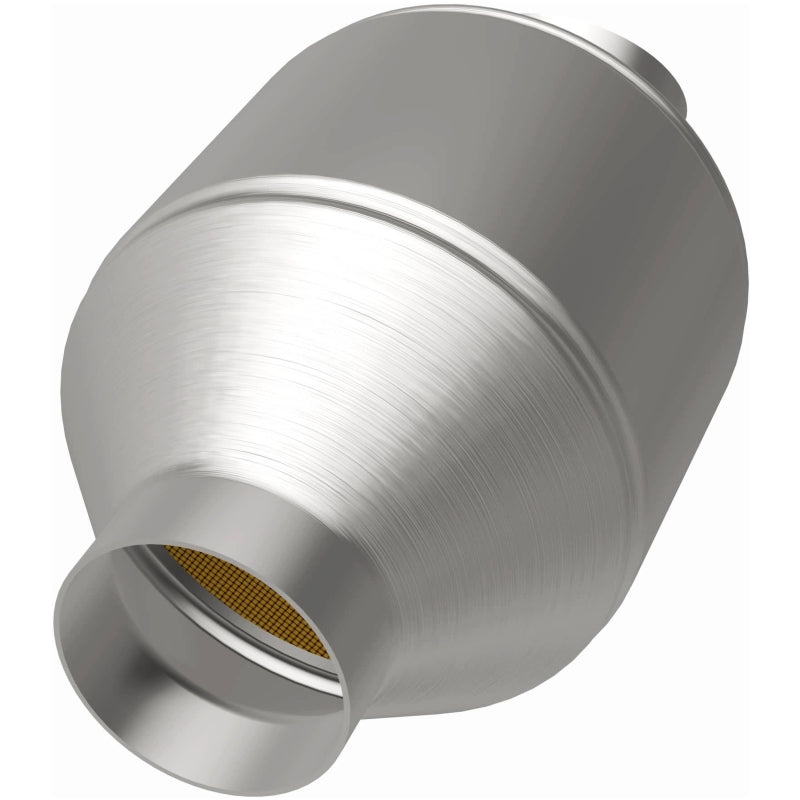 MagnaFlow Conv Universal 2.25 inch C/A 5 inch spun body catalytic converter for offroad performance upgrades.