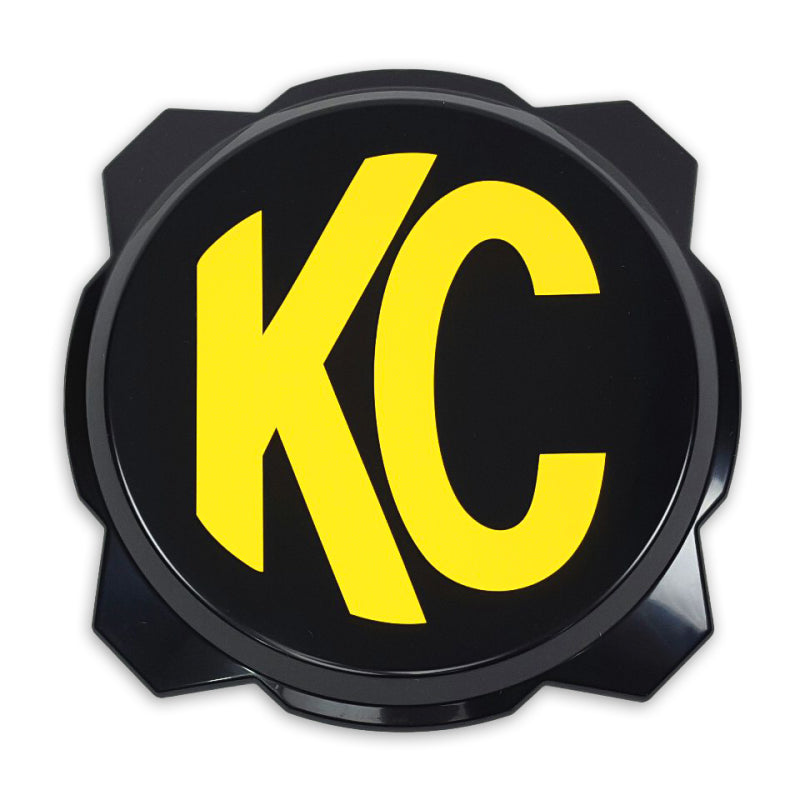 KC HiLiTES 6in. Hard Cover for Gravity Pro6 LED Lights (Single) - Black w/Yellow KC Logo Secondary image