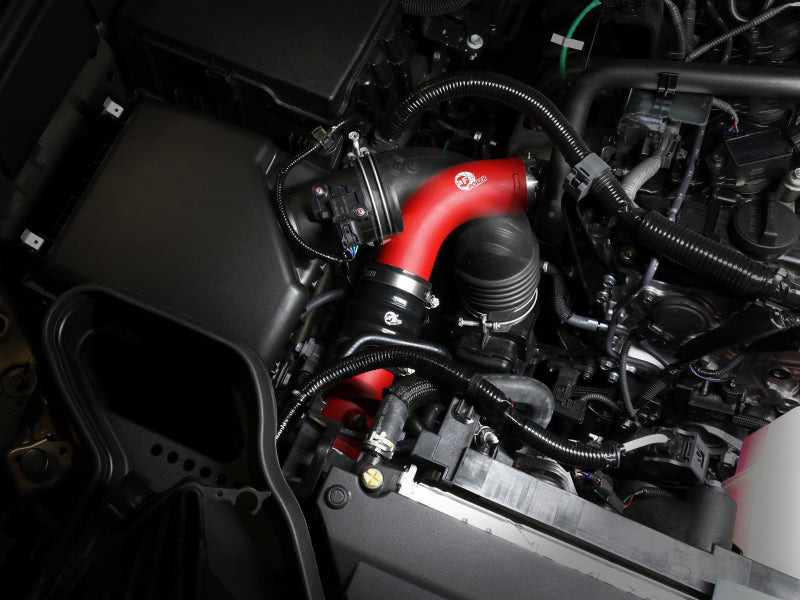 aFe 2024+ Toyota Tacoma BladeRunner 2.5in & 3in Aluminum Hot & Cold Charge Pipe Kit - Red Secondary image
