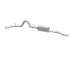 MagnaFlow Cat-Back 2016 Toyota Tacoma 3.5L V6 SS 3in Single Pass Side Exit Rear 4in Tip exhaust system for offroad performance upgrades.